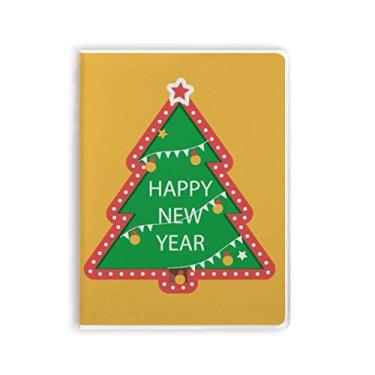 Imagem de Caderno de desenho de árvore de Natal com desenho animado e capa de goma