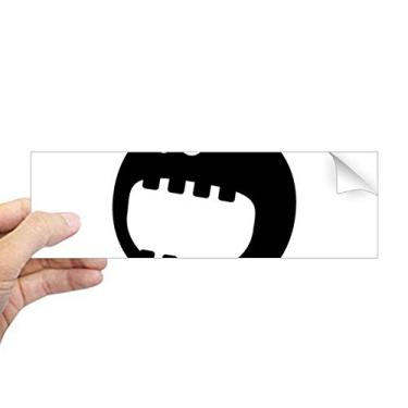 Imagem de DIYthinker Adesivo de para-choque retangular de monstro adorável universo e alienígena para janela de notebook