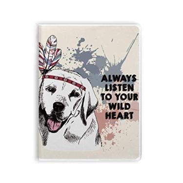 Imagem de Caderno de ilustração em aquarela adorável para cães, capa de goma