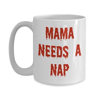 Imagem de Caneca Mama Needs A Nap – Caneca de café – Presente engraçado – Exaustão de zumbi – Presente de mãe nova