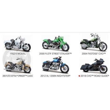 Imagem de Kit Com 6 Miniaturas Harley Davidson Series 37 Maisto 1/18