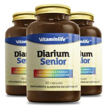 Imagem de Kit 3 Diarium Senior Vitaminlife 60 Cápsulas