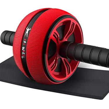 Imagem de Bssay Roda de rolo AB, equipamento de treino em abdômen para treinamento de força abdominal e núcleo, rodas de exercício para academia em casa, máquina de abdominais mais larga com acessórios de joelheira