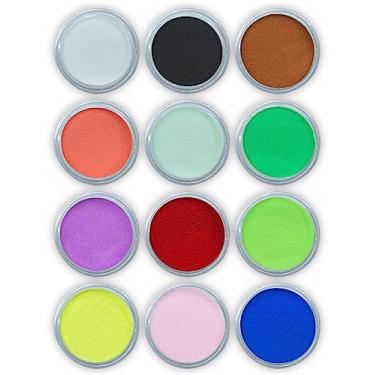 Imagem de Kit Pó Acrílico Colorido para Decoração Unhas de Gel Acrigel, Com 12 Cores