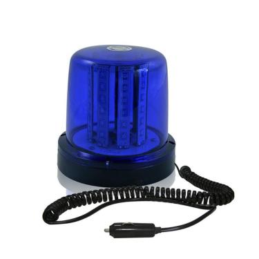 Imagem de Giroled Giroflex Azul 10w 12/24v 54 Leds Imã Cabo Espiral