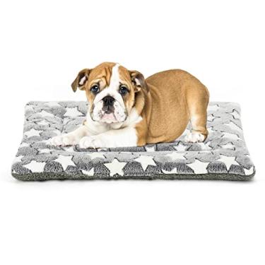 Imagem de Kigmmro Tapete para cama de cachorro, almofada reversível para cães pequenos e médios, cama portátil e macia, lavável na máquina para canil de 61 cm