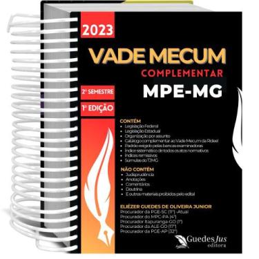Imagem de Vade Mecum Mpe-Mg (Espiral) - Editora Guedesjus