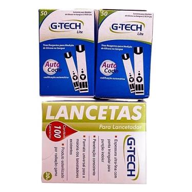 Imagem de Tira G Tech Lite 100 un + Lancetas 28g 100 un