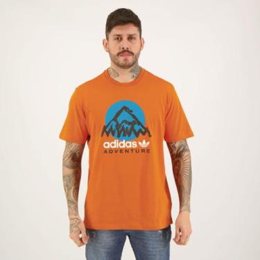 Imagem de Camiseta Adidas Adventure Mountain Front Laranja