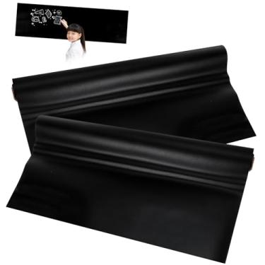 Imagem de Lurrose 2 Peças Decalques De Filme De Quadro-Negro Adesivo De Quadro-Negro Papel De Parede Stick E Casca Removível Cozinha Quadro-Negro Decalque Material De Escritório Auto-Adesivo