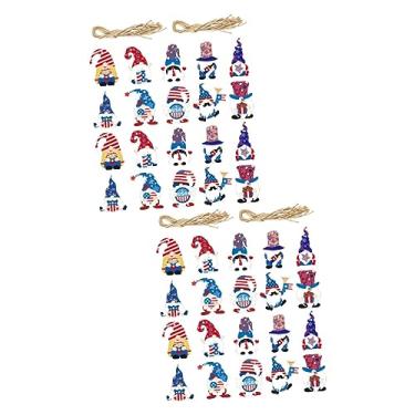 Imagem de NOLITOY 40 Peças Pingente De Suspensão Americano Decorações Patrióticas Etiqueta De Papel Decorações De Papel Pendurado Presente Ramo Patriótico Pingente Decorativo Pingente De Árvore