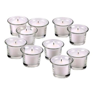 Imagem de 6 X Velas Votivas Rechauds Em Copo Porta Velas Vidro - 7Hrs
