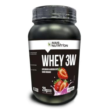 Imagem de Whey Protein 3W Sabor Morango 900 gramas Mais Nutrition