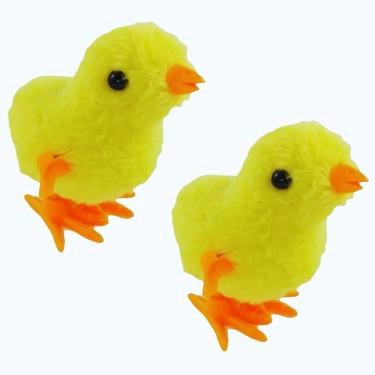 Imagem de 02 Pintinhos Amarelinho A Corda 9cm Galinha Pintadinha