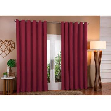 Imagem de Cortina Blackout Em Tecido Corta Luz 7,00 X 2,80 Sala E Quarto Vinho
