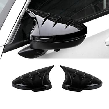 Imagem de KELEIMAI Acessórios de carro adequados para Honda 11ª geração Civic 2022 2023 2024 2025 Exterior Sport Door Side Retrovisor Espelho Retrovisor Decoração Capa Guarnição (Preto) ABS 2 peças com furo de