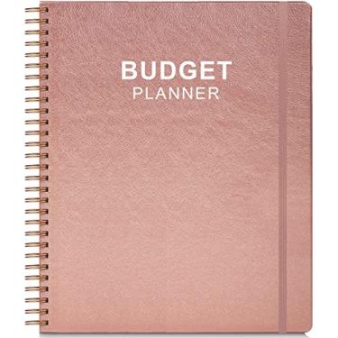 Imagem de Nokingo Agenda Financeira 2021, Planner Financeiro, 20 x 24 cm, Couro PU, Rosa