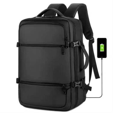 Imagem de Mochila Executiva Para Viagem Expansível Cor Preto-Masculino