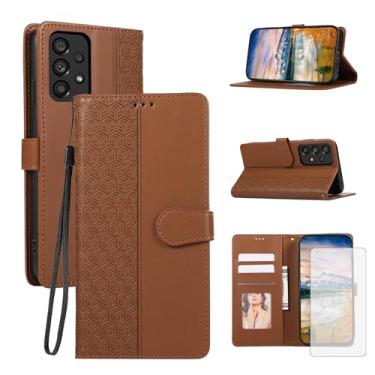 Imagem de Asuwish Capa de telefone para Samsung Galaxy A53 5G capa carteira com protetor de tela de vidro temperado e alça de pulso flip porta-cartão de crédito suporte celular A 53 G5 53A SM A536U 6,5