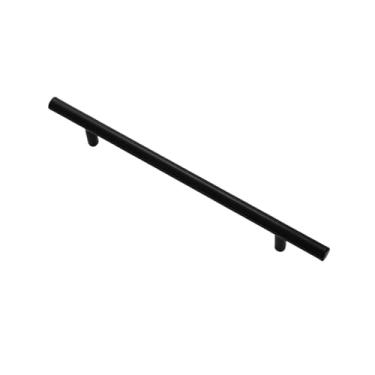 Imagem de armário de cozinha preto da liga de alumínio puxa a gaveta da cômoda puxa o armário maçanetas da porta do armário ferragem do punho da mobília, preto 160mm