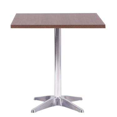 Imagem de Mesa Delta 76,50 cm (Altura) com Tampo em MDP Quadrado 60 cm Imbuia