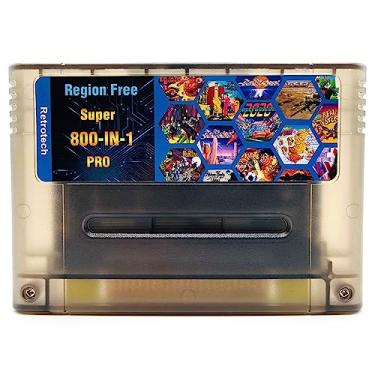 Imagem de Super 800 In 1 Cartridge For SNES Super Nintendo 16Bit Game Console - Clear Black