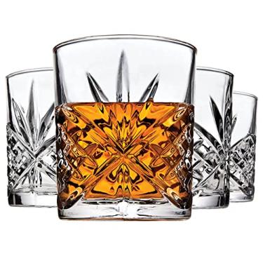 Imagem de Lefonte Copos de uísque, copos de uísque à moda antiga, copos de bebida, copos de vidro, copos de coquetel, conjunto de 4