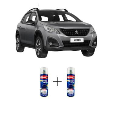Imagem de Tinta Spray Automotiva Cinza Grafito - KZB Peugeot 300ml + Spray Verni