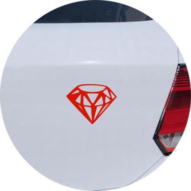 Imagem de Adesivo de Carro Pedra De Diamante - Cor Vermelho - Melhor Adesivo, Ve