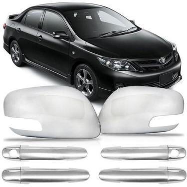 Imagem de Aplique Cromado Maçanetas Retrovisor Com Pisca Corolla 2011 - Shekpart