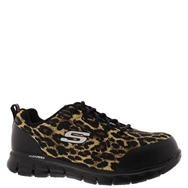 Imagem de Skechers Women's Work Sure Track - Saivy Composite Toe Sneakers, Leopard, 7 W