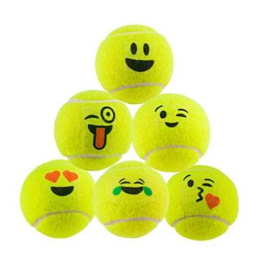 Imagem de Brinquedo LCM Bola de Tênis Emoji para Cães - Cores Sortidas
