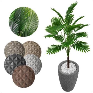 Imagem de Coqueiro Artificial Permanente com Vaso Decoração - Flor de Mentirinha