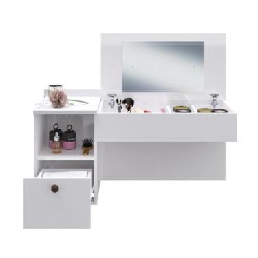Imagem de Penteadeira Suspensa com Espelho 1 Gaveta MU111 Branco - Decibal