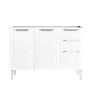 Imagem de Balcão Tarsila para Pia sem Tampo 120cm IG3G2-120 Itatiaia, Branco