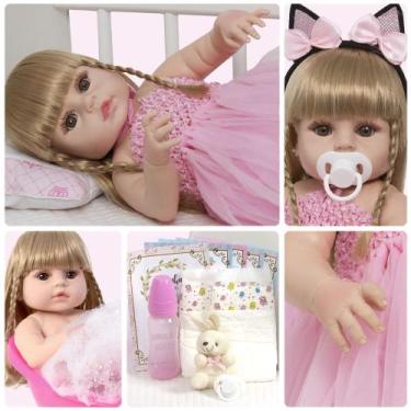 Imagem de Bebe Reborn Realista Loira Bailarina Enxoval Envio Imediato - Cegonha 