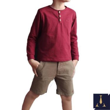 Imagem de Bermuda sarja infantil caqui escuro - Across Man, 06