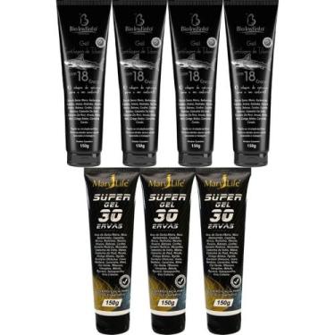 Imagem de Kit 4 Gel Cartilagem de Tubarão Com 18 Ervas 150g + 3 Super Gel 30 Erv