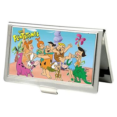 Imagem de Buckle-Down Porta-cartões de visita masculinos - Os Flintstones, Multicor, 3.7" x 2.5"