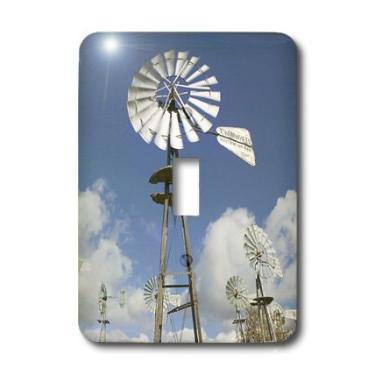 Imagem de 3dRose LLC lsp_90285_1 Indiana, Kendallville, Robertson Post Windmillm Us15 Wbi0004m Walter Bibikow Interruptor único