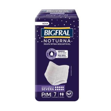Imagem de Roupa Intima Descartável Bigfral Noturna P/M 7 Unidades