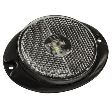 Imagem de Lanterna Lateral Redonda Led Bivolt Branco 66mm Base Oval - GF7.118.14