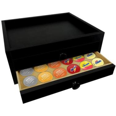 Imagem de Porta Cápsulas de Café Duas Gavetas Bandeja Cafeteira Moka - FA Marcen