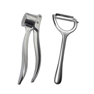 Imagem de Kit Descascador Legumes Multifuncional e Espremedor de Alho Premium Co