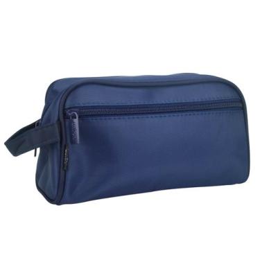 Imagem de Necessaire Organizadora Unissex Acessórios Nylon Azul - UnyHome