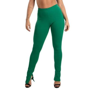 Imagem de Calça Legging Diluxo Cintura Alta Ribana, GG, Verde