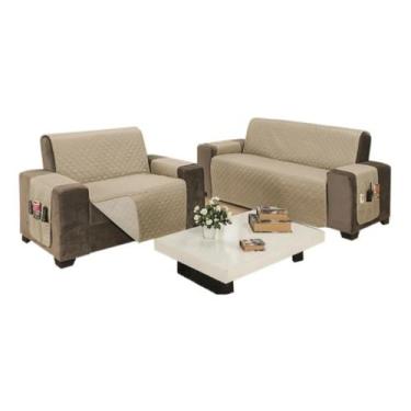 Imagem de Kit Com 2 Capas Para Sofá King De 2 e 3 Lugares Impermeável - BruceBab