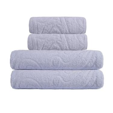 Imagem de 4 Toalhas de Banho Rosto Ótima Absorção 100% Algodão Grandes - Bella E