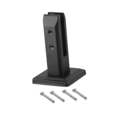 Imagem de Generic Grampo de vidro Suporte de aço inoxidável Clipe de vidro adequado para cerca de piscina de vidro de 10-13 mm de espessura Clipe de fixação de espiga, Preto Fosco, Altura 16cm