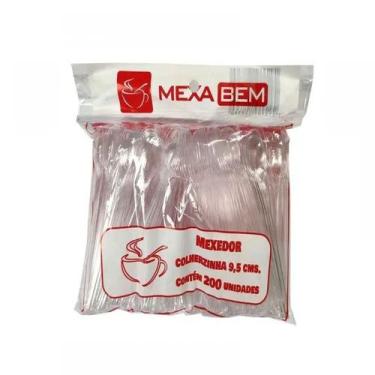 Imagem de Mexedor para Café tipo Colherinha 9,5 Cm Cristal 200 unid - Bella Donn